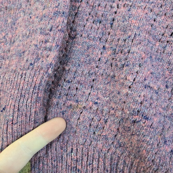 VTG Indeed Hilton Sweater Adult M Purple Geometric Flecked Textured Knit 80s 90s - Picture 6 of 10